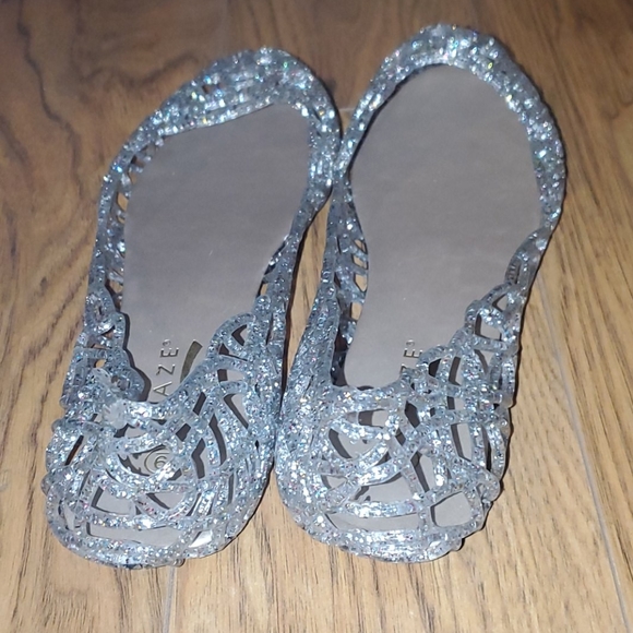 Fun glitter flats, worn once - Picture 2 of 4
